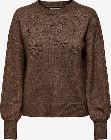 ONLY Sweater 'ROSETTA' in Brown: front