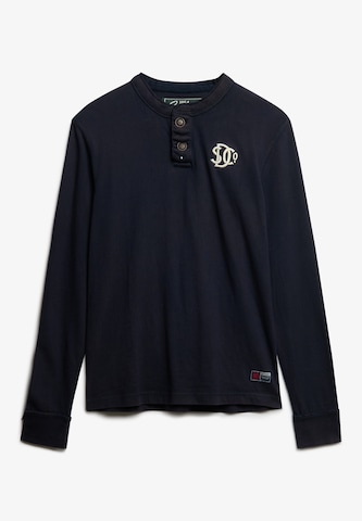 Superdry Shirt 'Vintage Athletic Grandad' in Blauw: voorkant