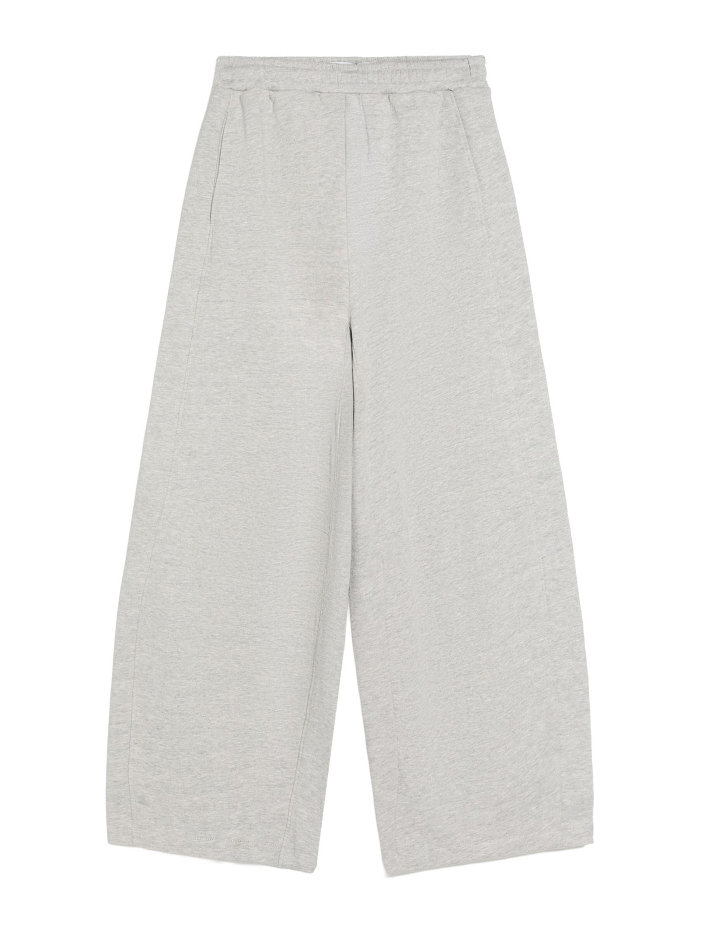 Bershka Wide leg Trousers in Grey: front