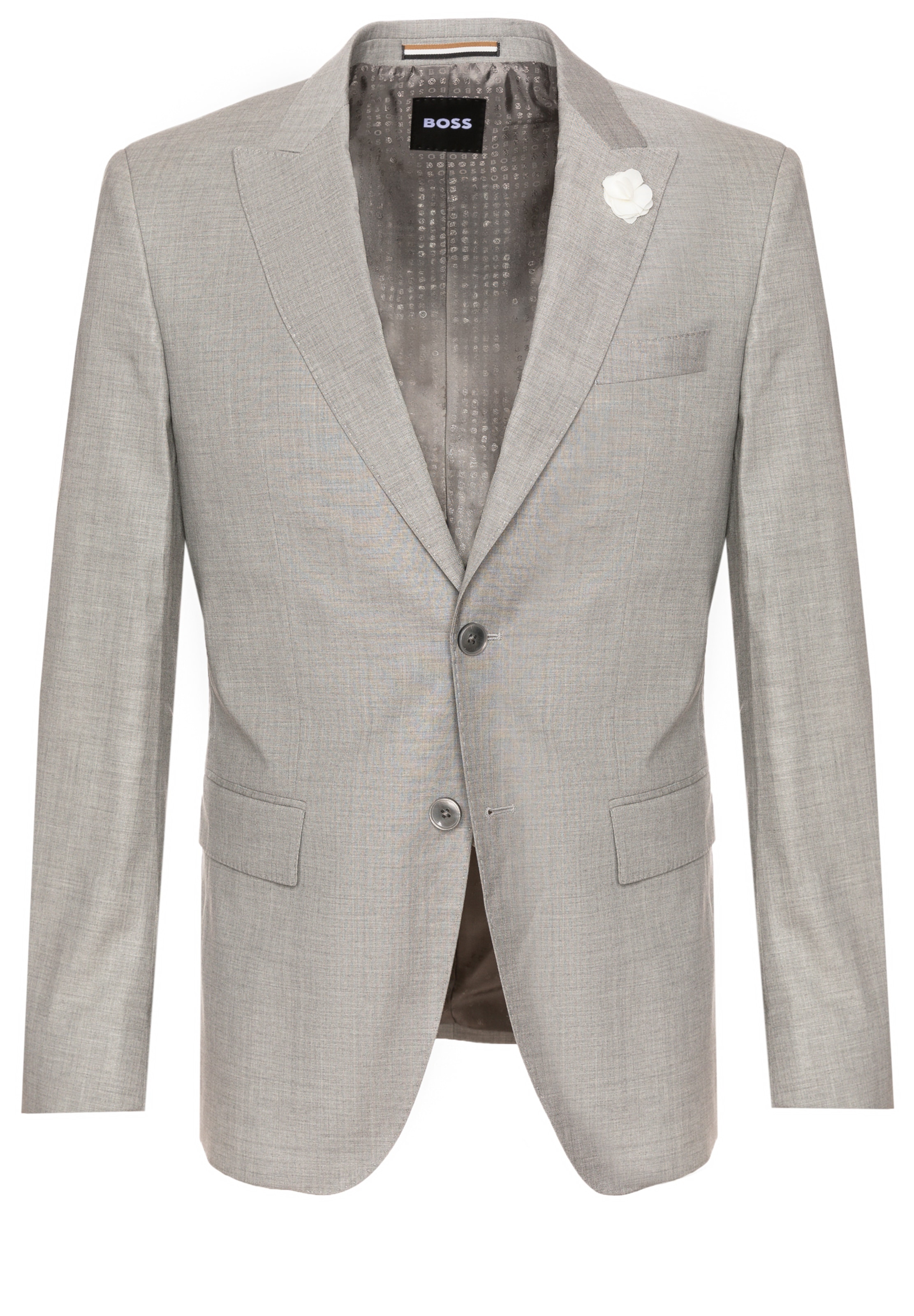 BOSS Comfort fit Suit Jacket 'H-Huge-Peak-253' in Grey: front