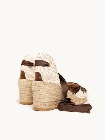 Sandalo 'Alpargata Cuña 7 cm' di Alhamas in beige