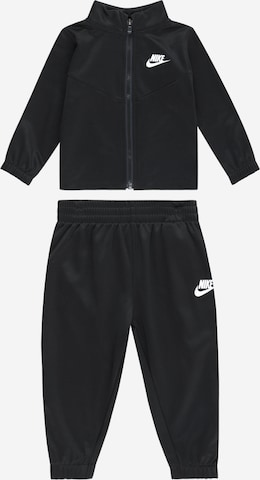 Nike SportswearJogging komplet - crna boja: prednji dio