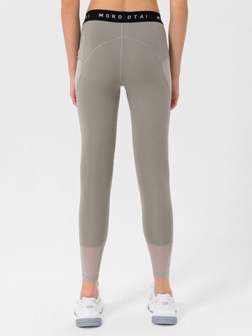 MOROTAI Skinny Sporthose 'PERFORMANCE' in Grau