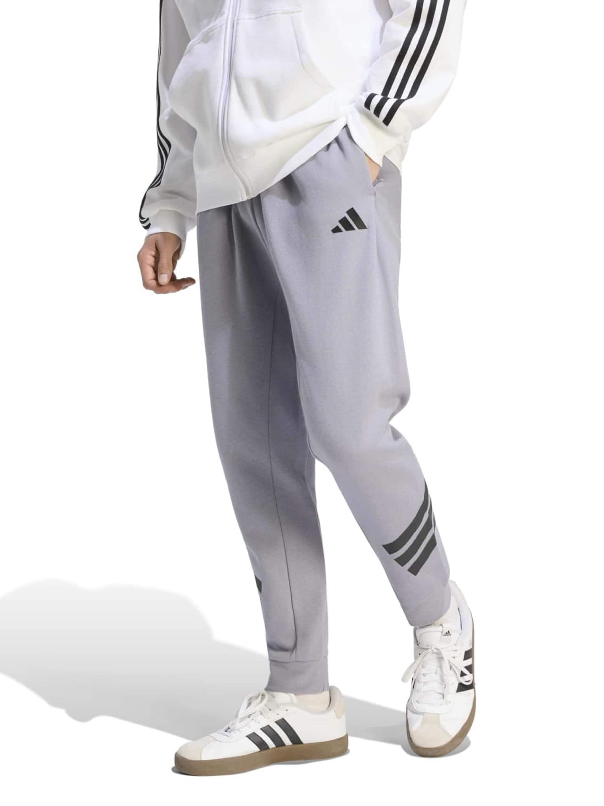 ADIDAS SPORTSWEARTapered Sportske hlače - ljubičasta boja: prednji dio
