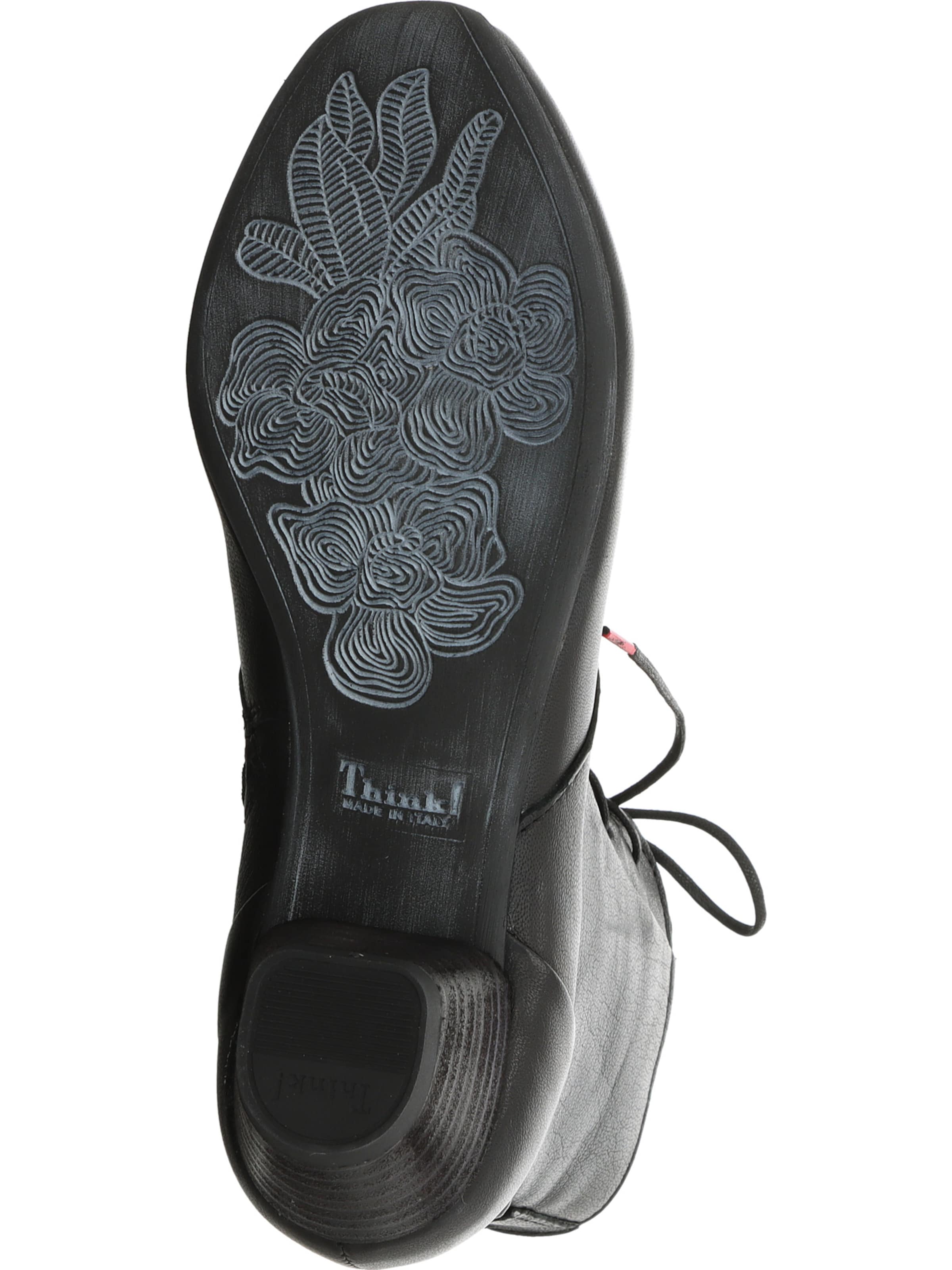 THINK! Schnürstiefelette 'Aida' in Schwarz