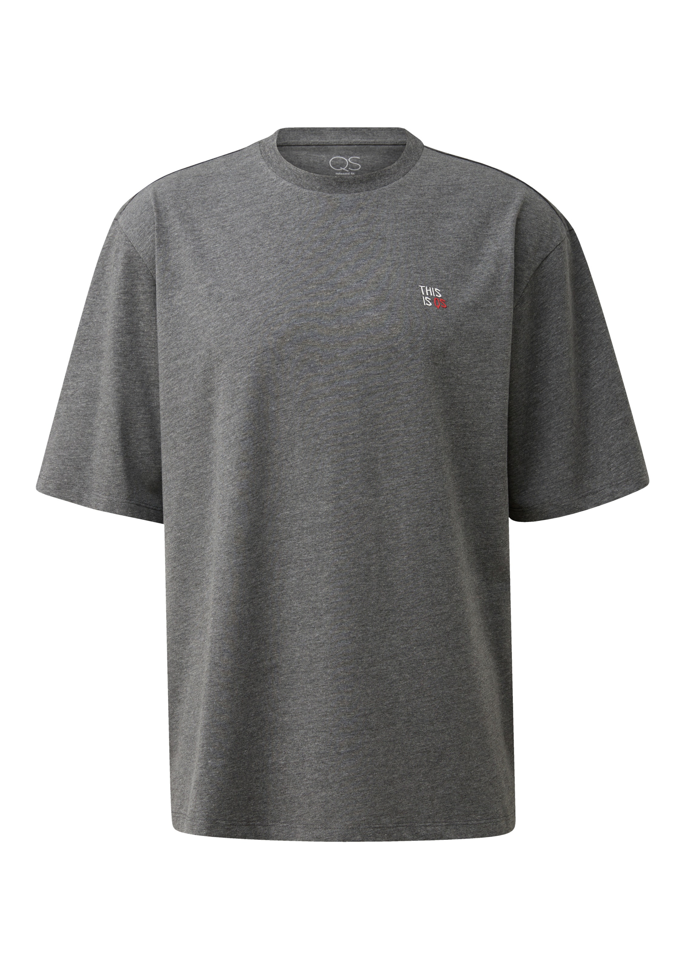 T-Shirt QS en gris : devant