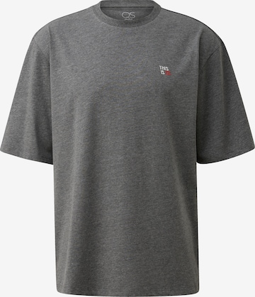 T-Shirt QS en gris : devant