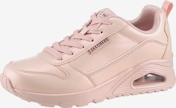 Baskets basses 'Uno - Galactic Gal' SKECHERS en rose : devant