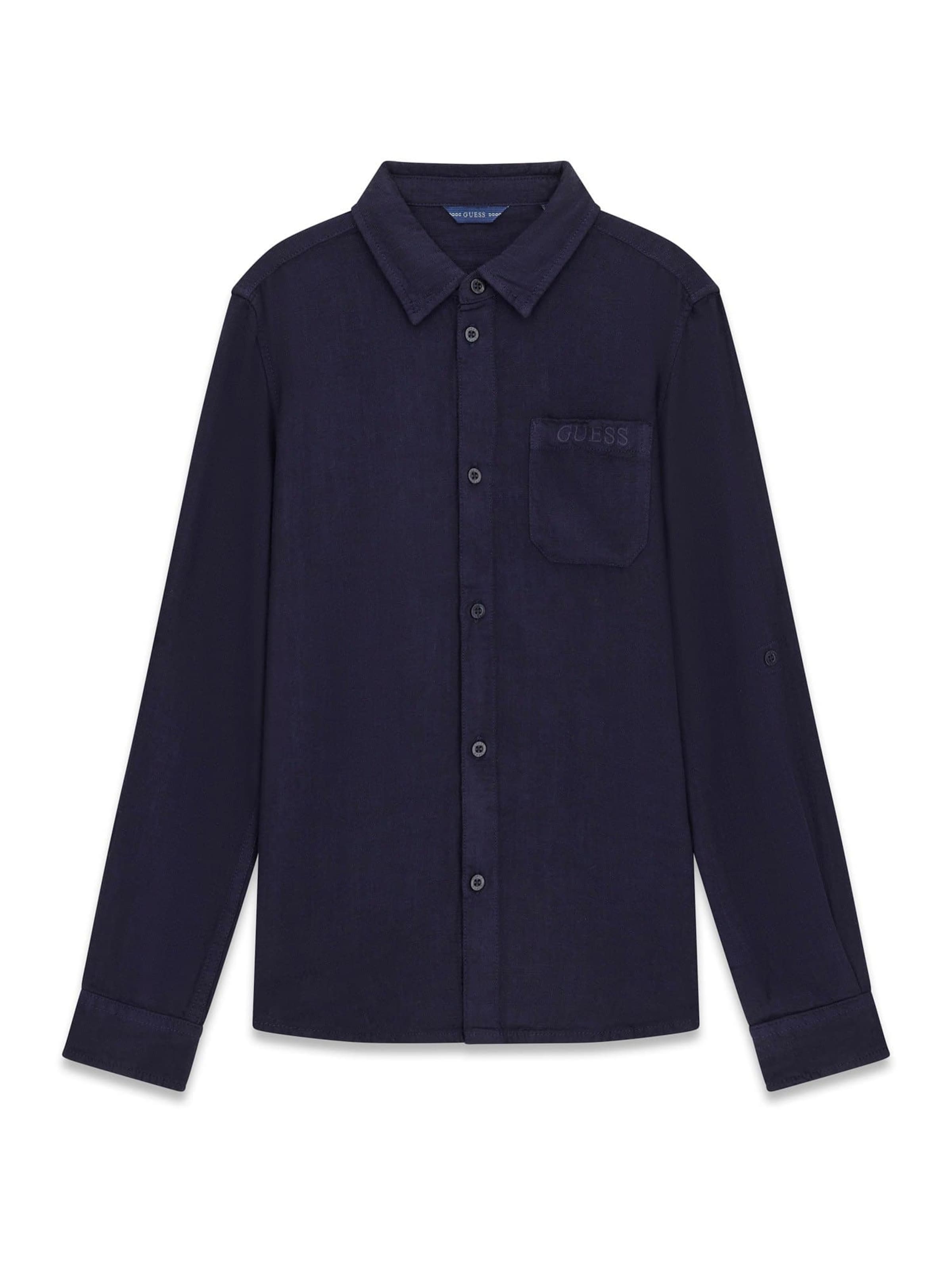 GUESS Regular Fit Hemd in Blau: Vorderseite
