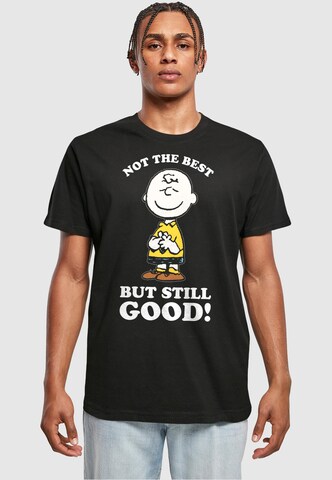 Merchcode Shirt 'Peanuts Charlie Brown Still Good' in Zwart: voorkant
