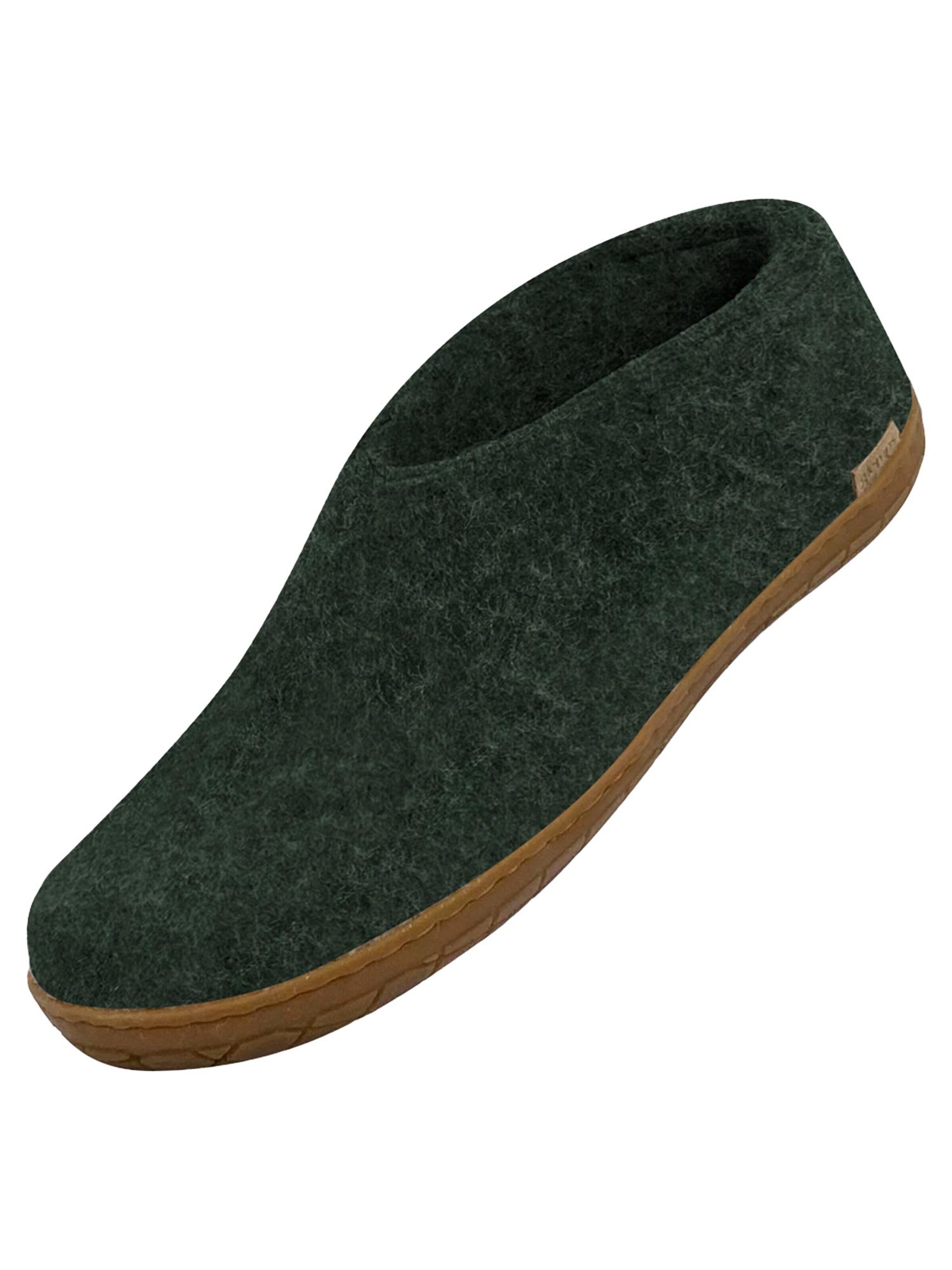 Glerups Huisschoenen 'Kautschuksohle' in Groen