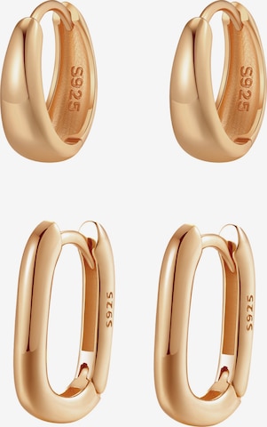 Hey Happiness Earrings 'Dome Hoop' in Gold: front