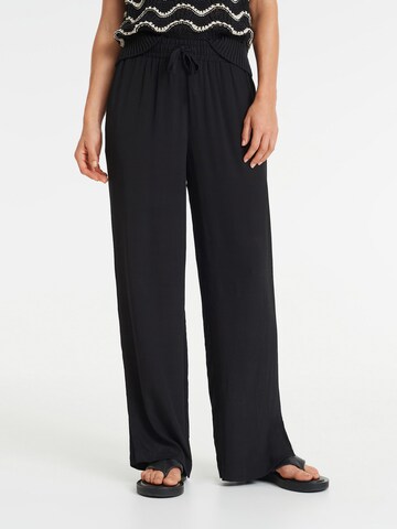 OPUS Wide leg Pants 'Mikali' in Black: front