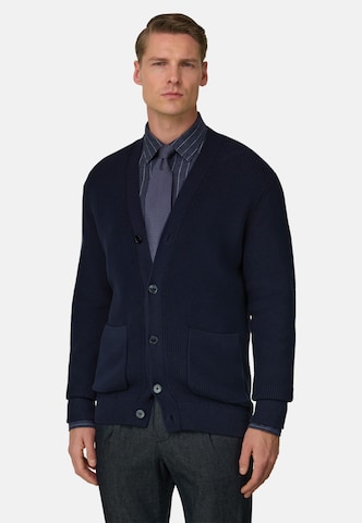 Boggi Milano Вязаная кофта 'B Sustainable' в Синий: спереди