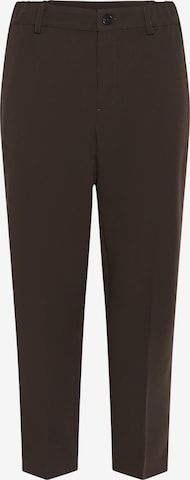Kaffe Trousers with creases 'Sakura' in Brown: front