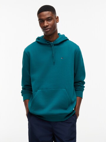 Tommy JeansSweater majica - zelena boja: prednji dio