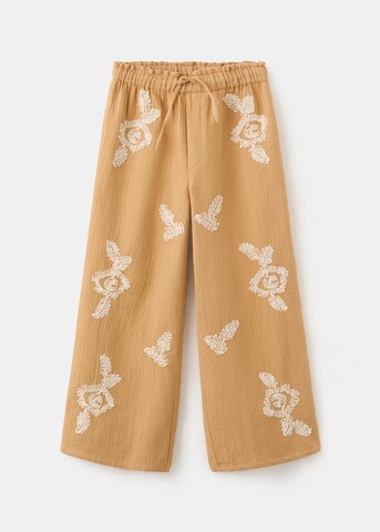 MANGO KIDS Loose fit Pants 'Mika' in Yellow