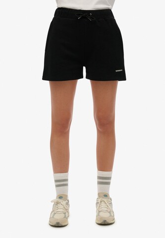 Superdry Regular Broek in Zwart: voorkant