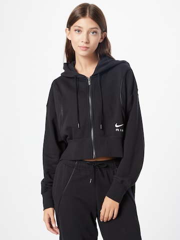 Nike Sportswear Ζακέτα φούτερ σε μαύρο: μπροστά