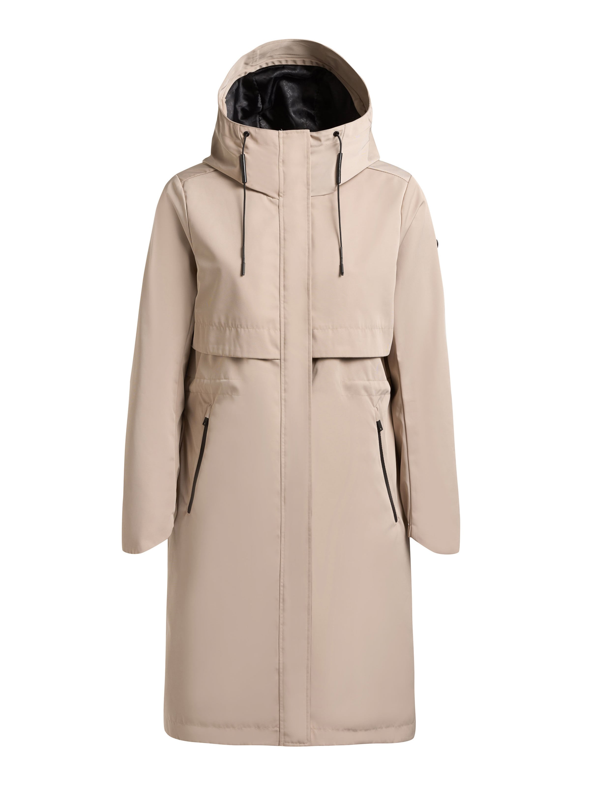 khujo Between-seasons coat 'Mmanao2' in Beige: front