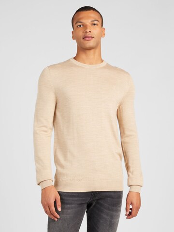 Bruun & Stengade - Jersey 'Jupiter' en beige: frente