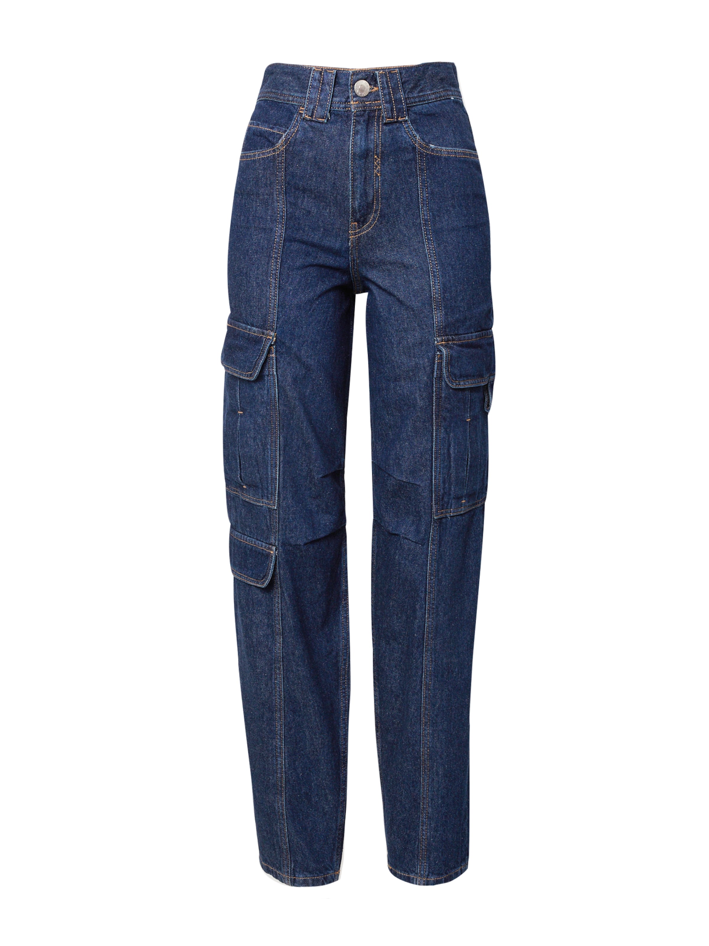 River Island Tapered Cargo jeans in Blue: front