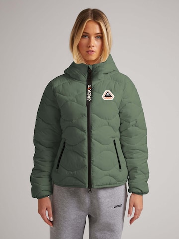 JACK1T Outdoorjas ' ORB1T Steppjacke ' in Groen: voorkant