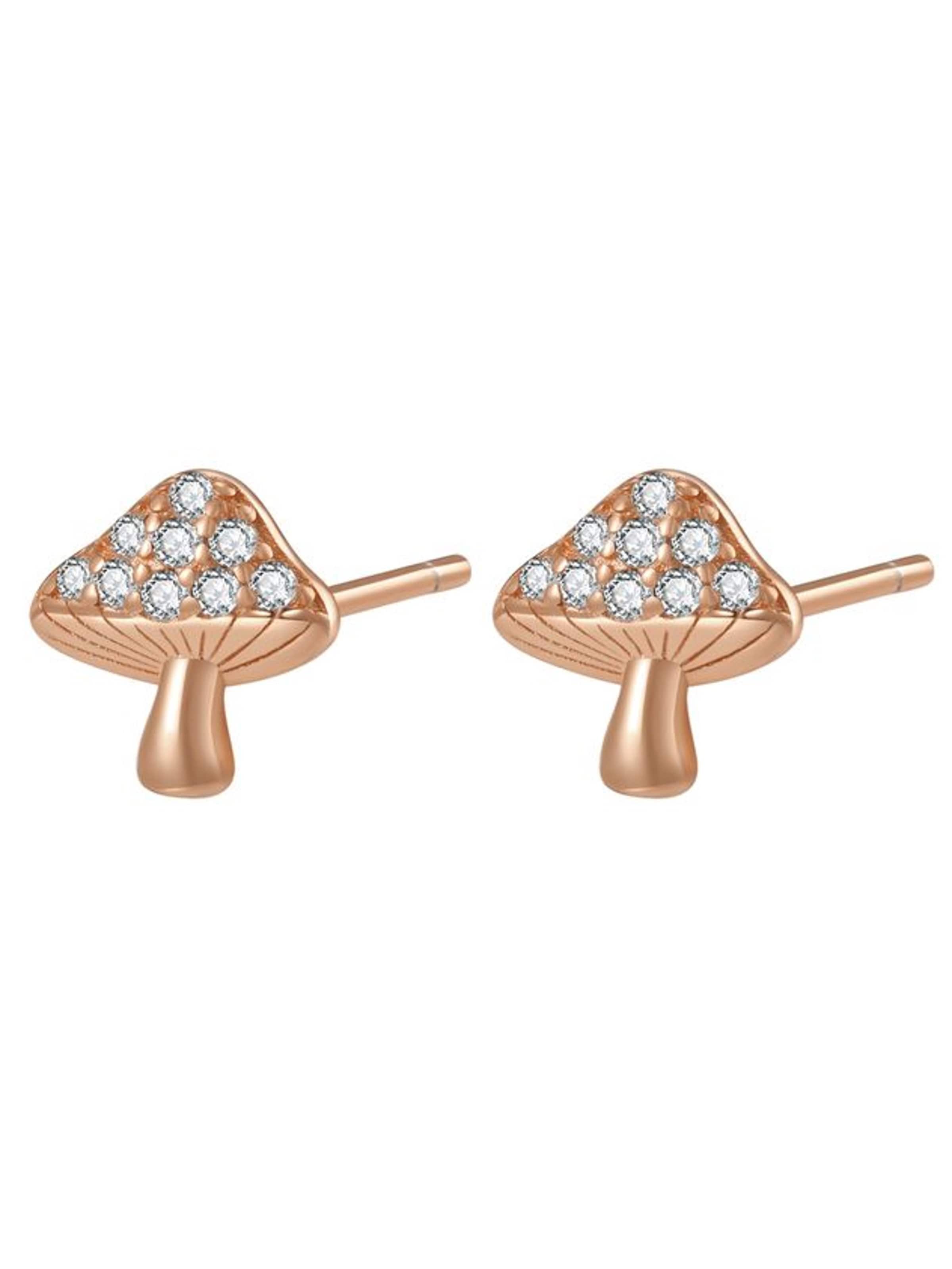 Hey Happiness - Pendientes 'Magic Toadstool' en oro: frente