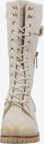 MUSTANG Lace-Up Boots in Beige