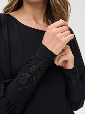 Blue Shadow Blouse in Black