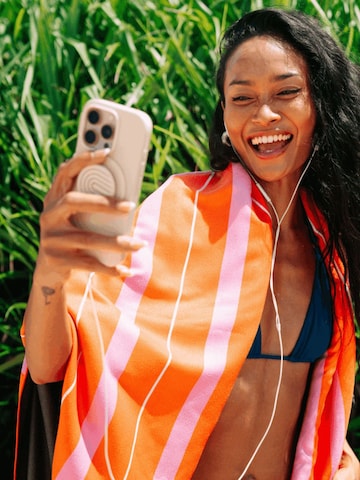 woodsandwaves - Toalla de playa 'Heat Wave XXL' en naranja