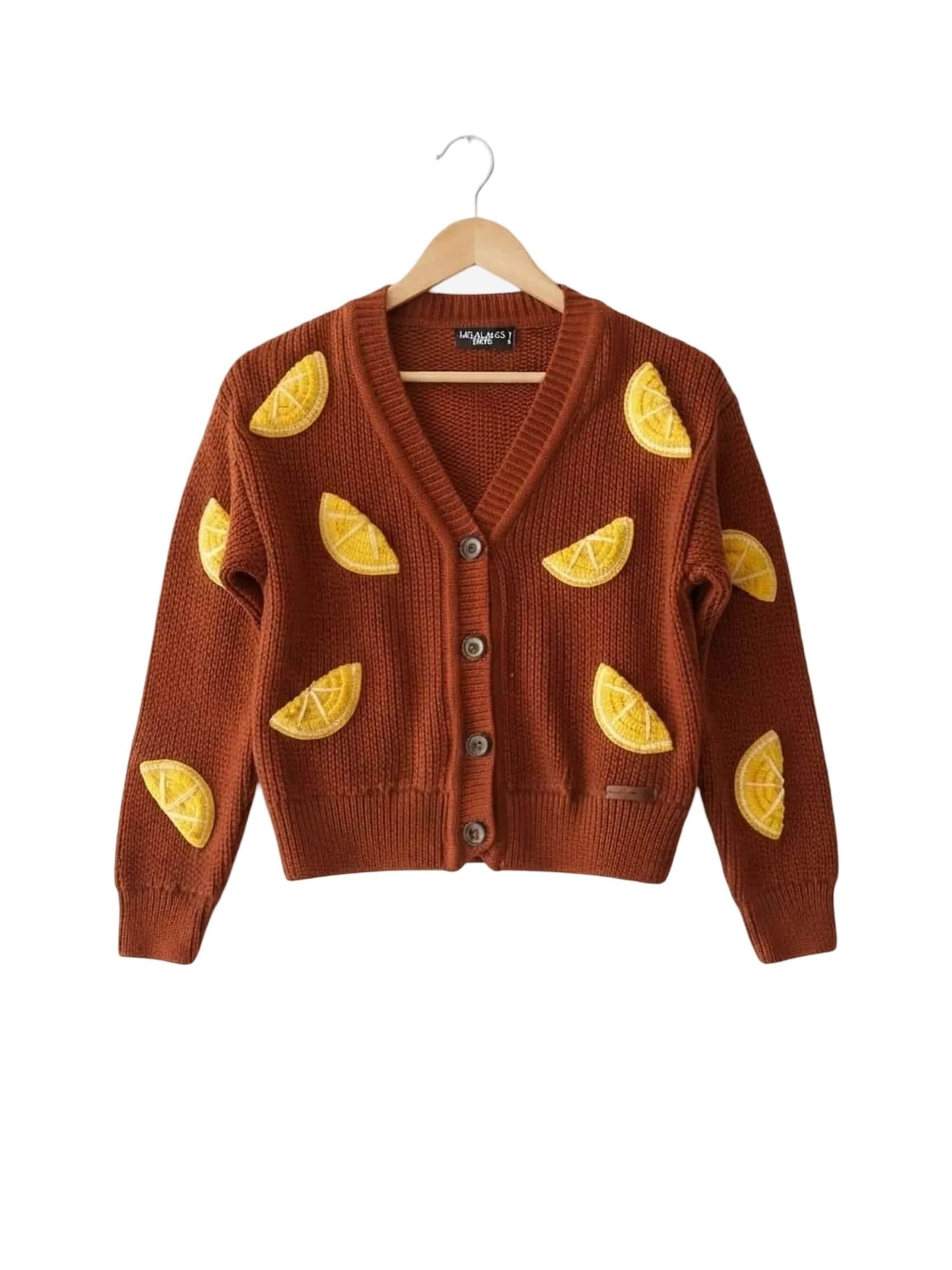Cardigan Hilal Akinci Kids en marron : devant