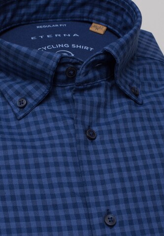 ETERNA Regular fit Button Up Shirt in Blue