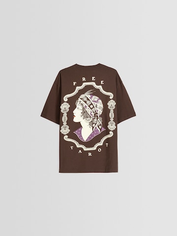 T-Shirt Bershka en marron