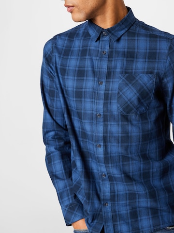 !Solid Regular fit Button Up Shirt 'Varick' in Blue