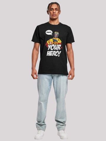 F4NT4STIC Shirt 'Disney The Muppets Gonzo I Can Be Your Hero' in Zwart