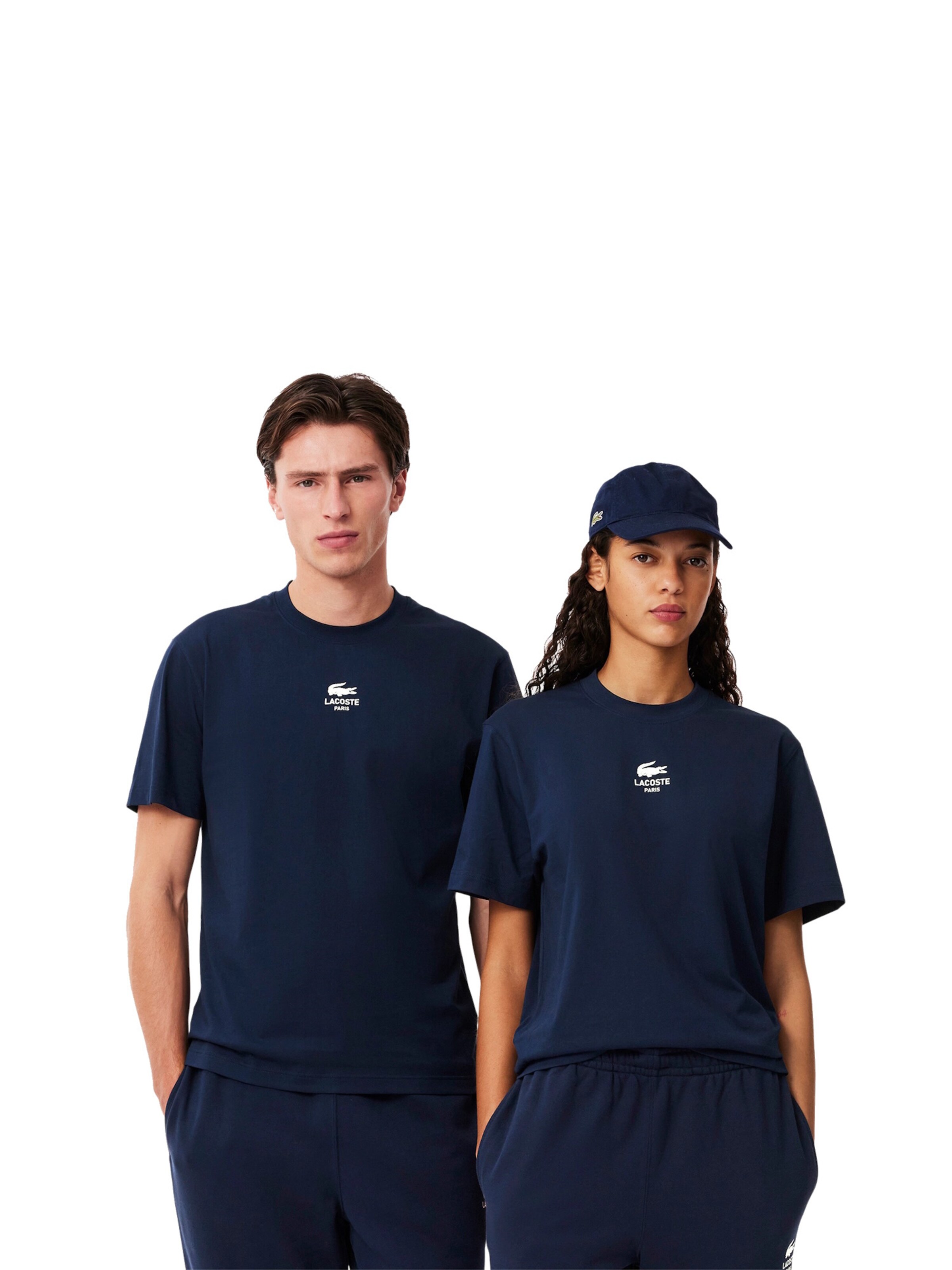 T-Shirt LACOSTE en bleu : devant