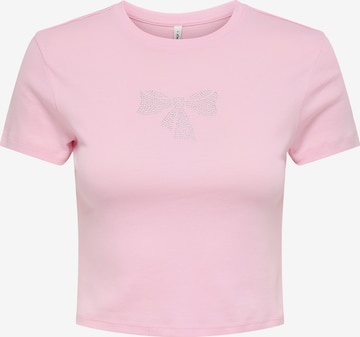 ONLY Μπλουζάκι 'ONLKira' σε ροζ: μπροστά