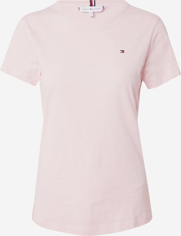 T-shirt '1985 Slim Slub' TOMMY HILFIGER en rose : devant