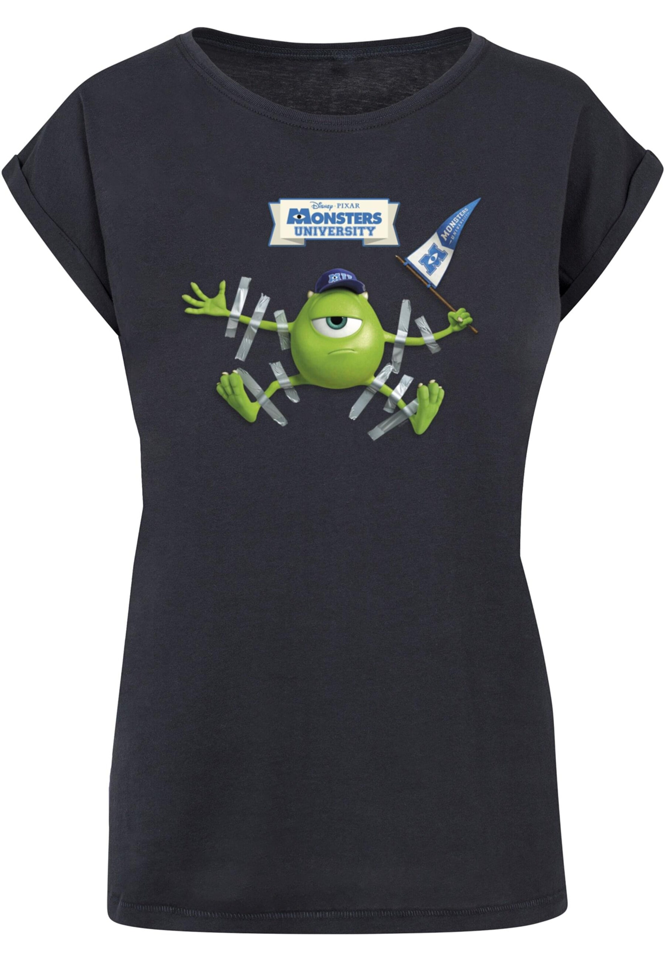 ABSOLUTE CULT Shirt 'Monster University - Taped Mike' in Blue: front