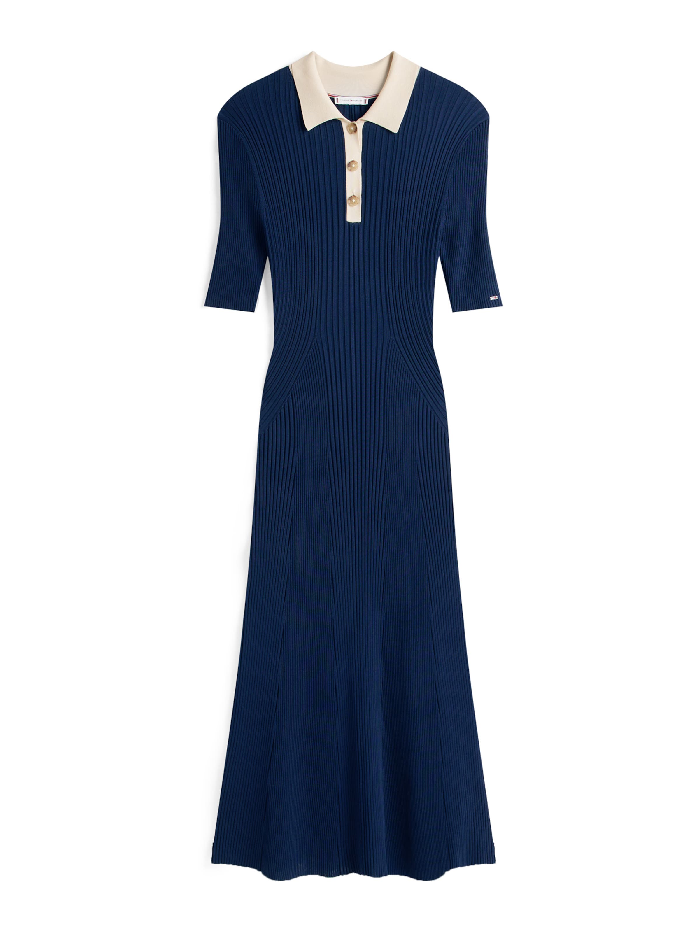 TOMMY HILFIGER Úpletové šaty – modrá: přední strana