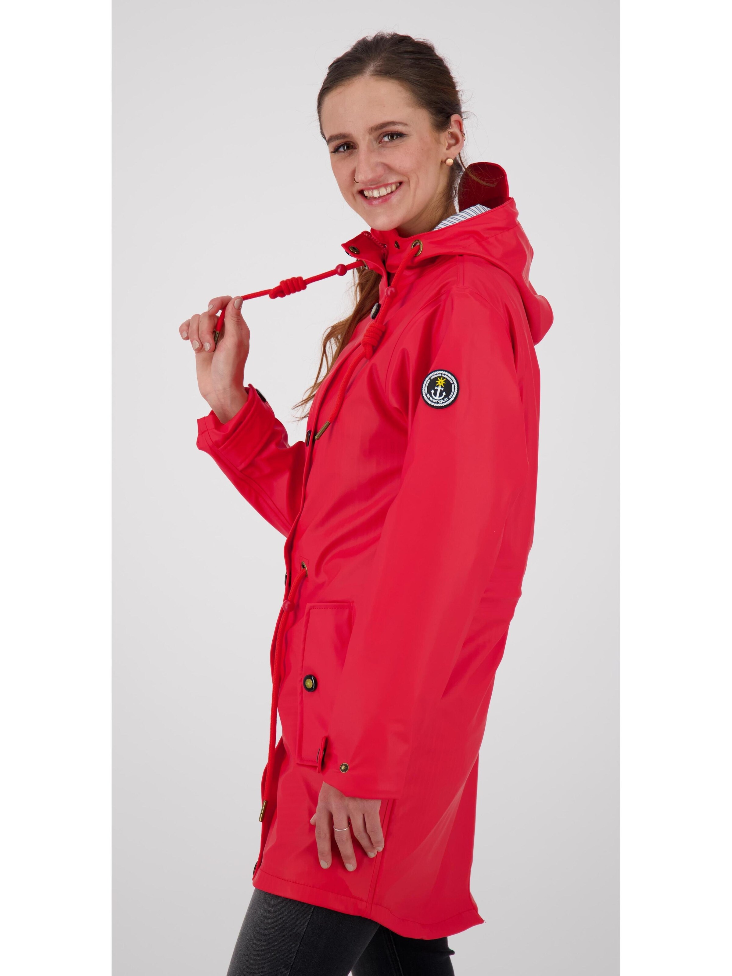 ankerglut Funktionsmantel 'Friesennerz ankerglutliebe WMN'‌‌‌‌‌‌ in Rot