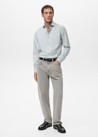 MANGO MAN Slim Fit Hemd 'Bilbao1' in Grau