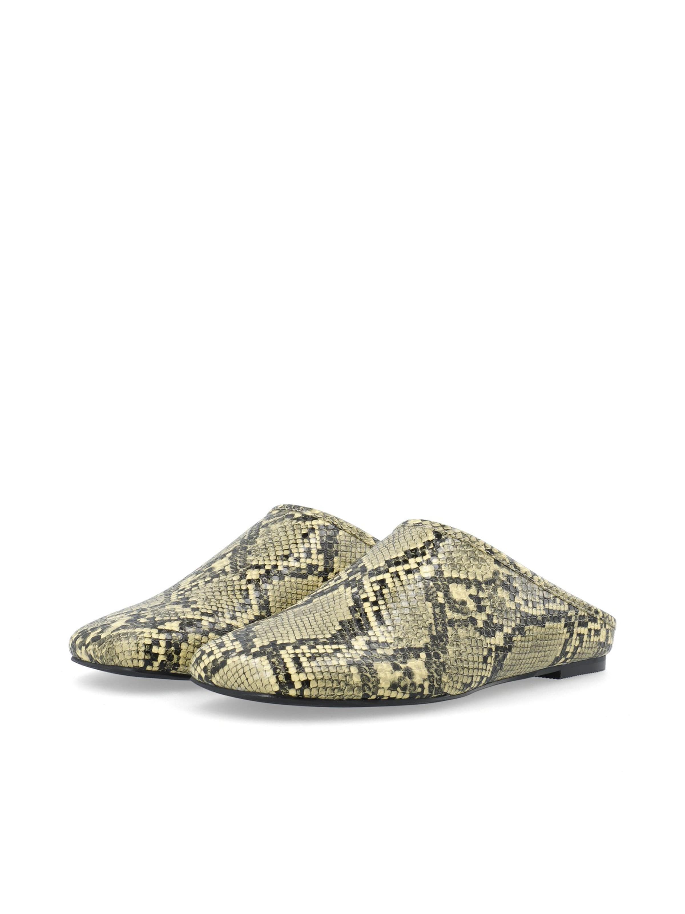 Bianco Pantolette 'Mules' in Gelb