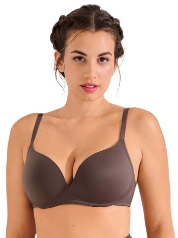 Lisca T-shirt Bra 'Maya' in Brown