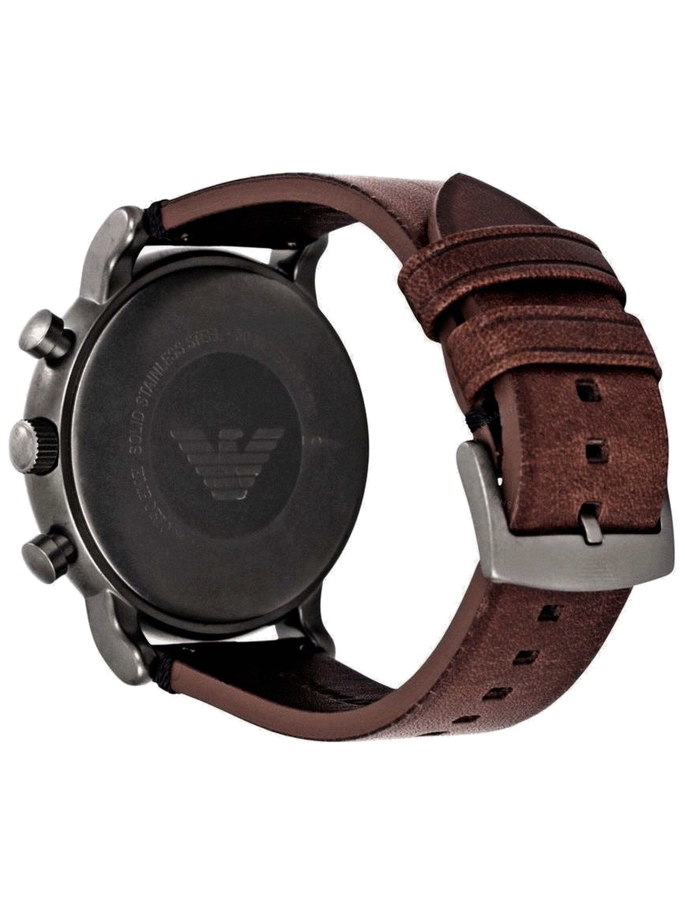 Emporio Armani Analog Watch 'Luigi' in Brown