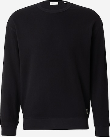 s.OliverSweater majica - crna boja: prednji dio