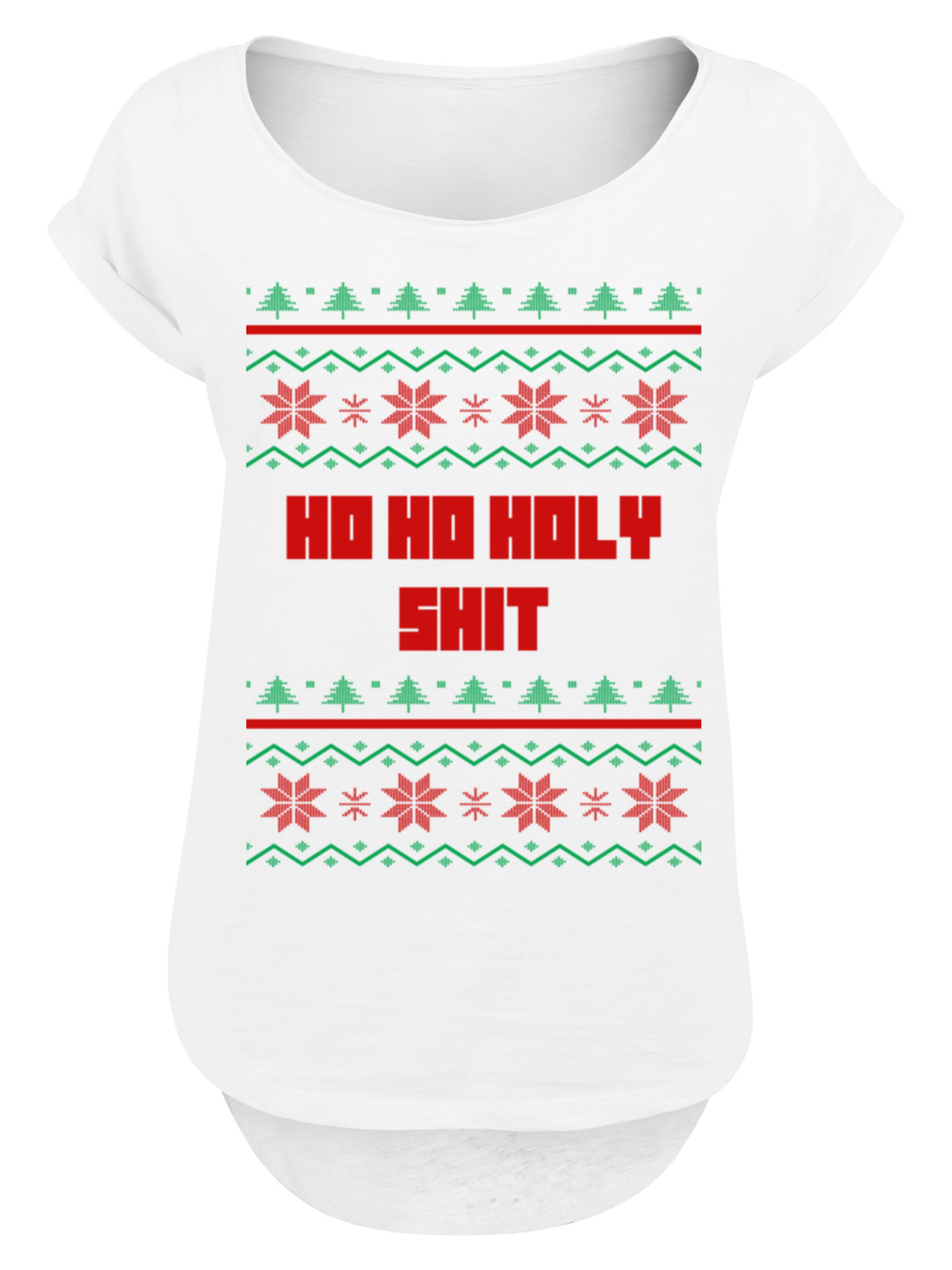 F4NT4STIC Shirt 'Ho Ho Holy' in White: front