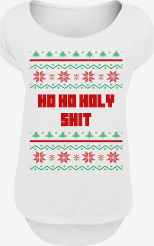 T-shirt 'Ho Ho Holy' F4NT4STIC en blanc : devant