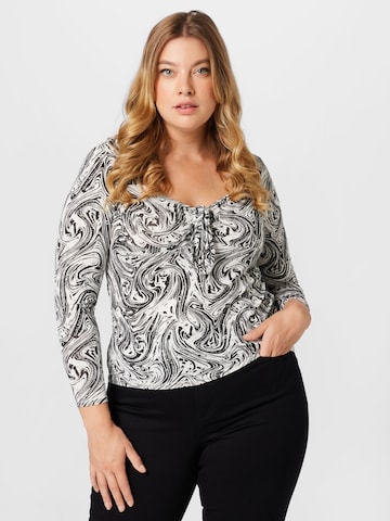 Dorothy Perkins Curve T-shirt i svart: framsida